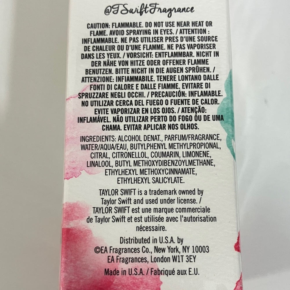 New Taylor Swift Incredible Things Eau de Parfum - Pink and Gold Design. 1.7 oz - Picture 8 of 8